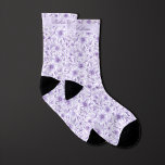 Lavender Floral Pattern Socks<br><div class="desc">Elevate your wedding attire with our Lavender Floral Pattern Socks. The floral pattern in lavender adds a touch of charm and sophistication. Be sure to complete the look with our coordinating neck tie for a polished ensemble.</div>