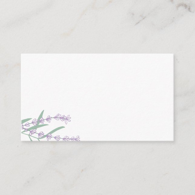 Lavender Floral Place Cards (Front)