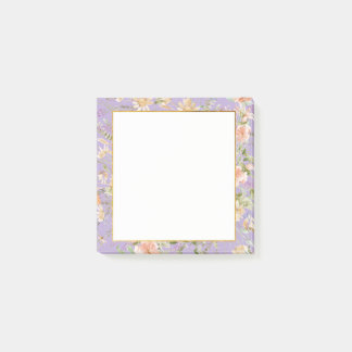 Lavender Floral Post-it Notes