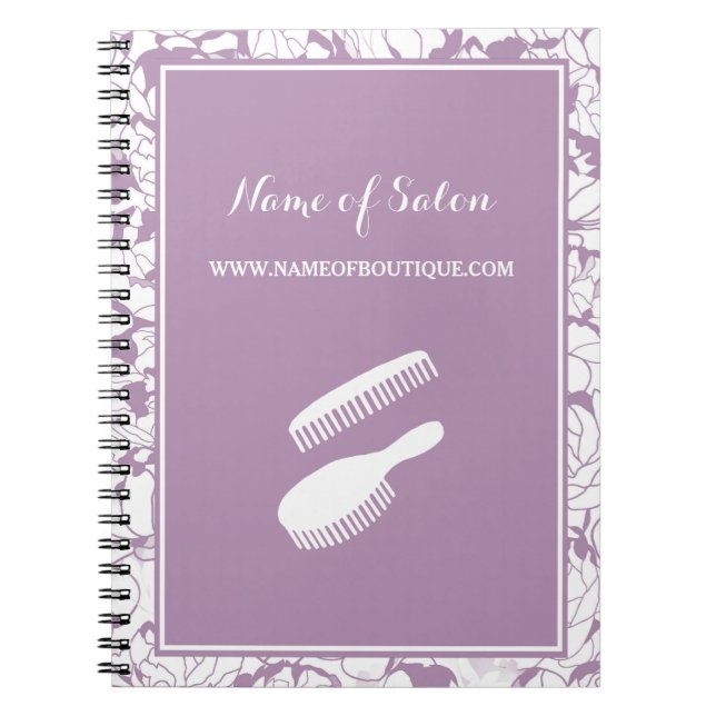 Lavender Floral Salon Notebook (Front)
