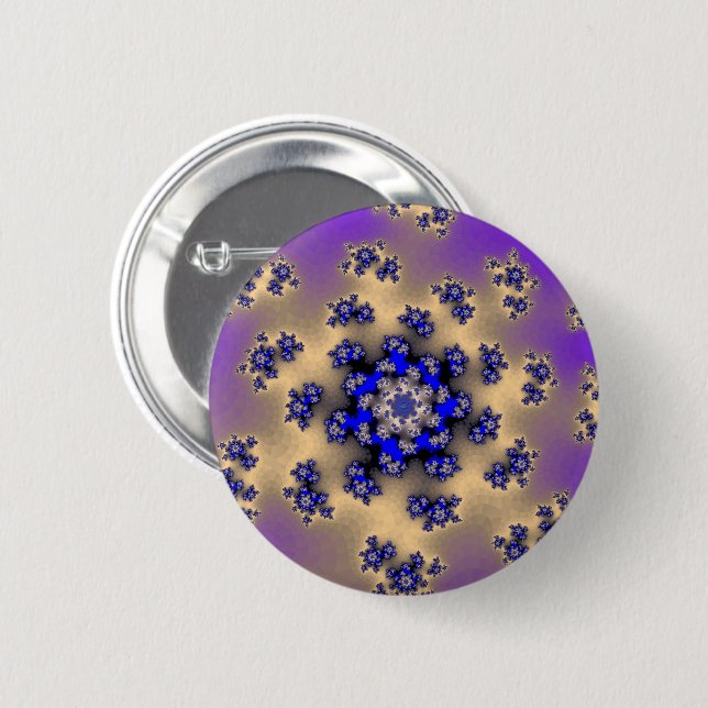 Lavender Floral Sprinkles Button (Front & Back)
