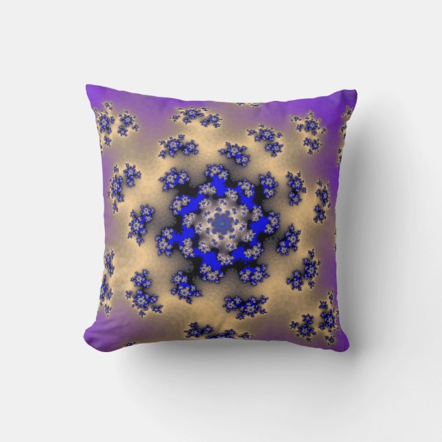 Lavender Floral Sprinkles Throw Pillow (Front)