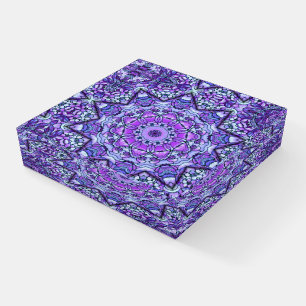 Lavender Floral Square Paperweight