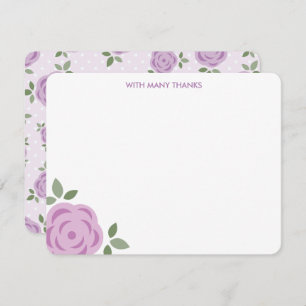 Lavender Floral Thank You Notes Invitation
