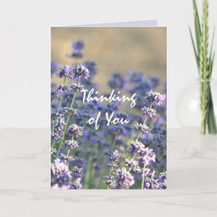 Lavender Floral Thinking of You Card