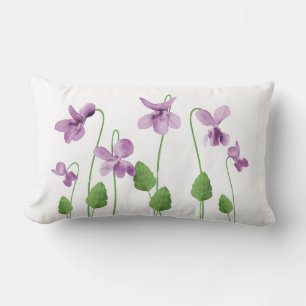 Lavender Floral Throw Pillow