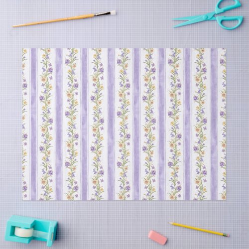 Lavender Floral  Tissue Paper