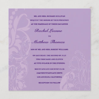Lavender Floral Wedding Invitation