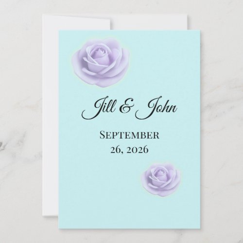Lavender Floral Wedding Invitation