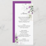 Lavender Floral Wedding Menu