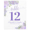Lavender Floral Wedding Table Number Card Large