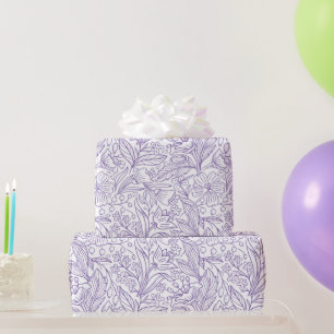 Lavender Floral Wrapping Paper