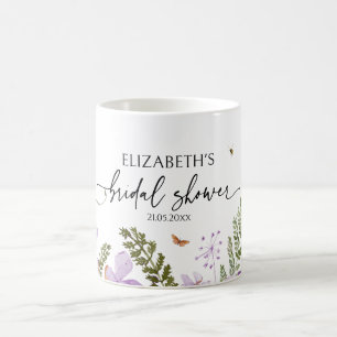 Lavender Florals Bridal Shower Party Gift Mug