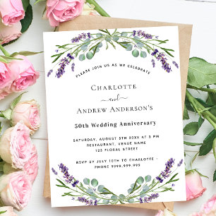 Lavender florals budget 50th wedding anniversary