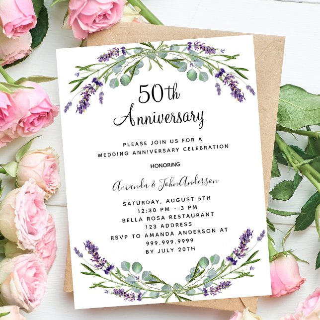 Lavender florals budget 50th wedding anniversary (Creator Uploaded)