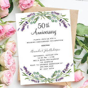 Lavender florals budget 50th wedding anniversary