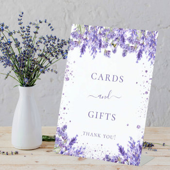 Lavender Florals Cards Gift Sign by Thunes at Zazzle