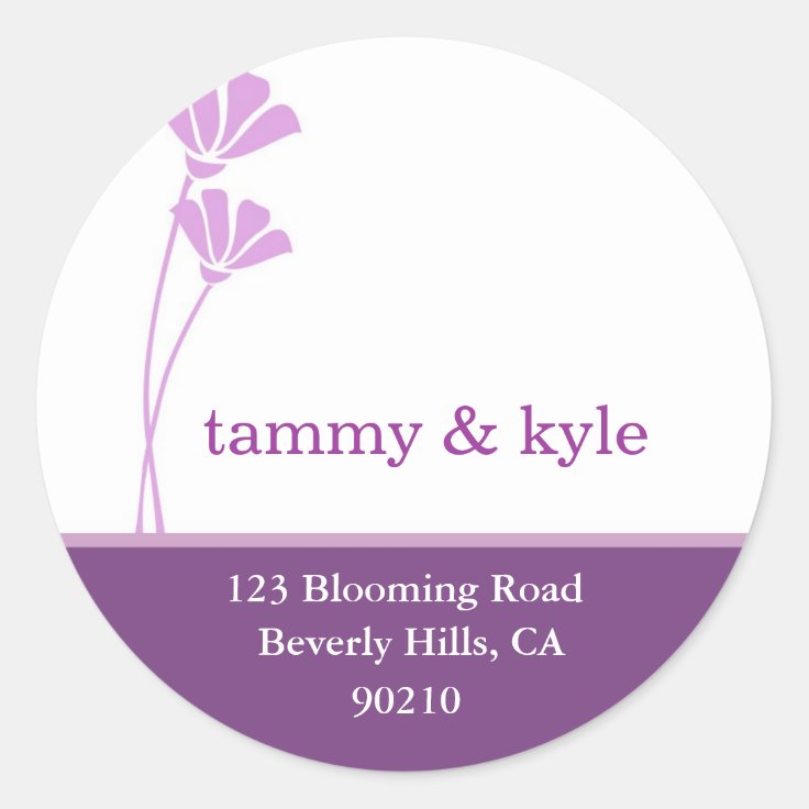 Lavender Flower Address Labels | Zazzle