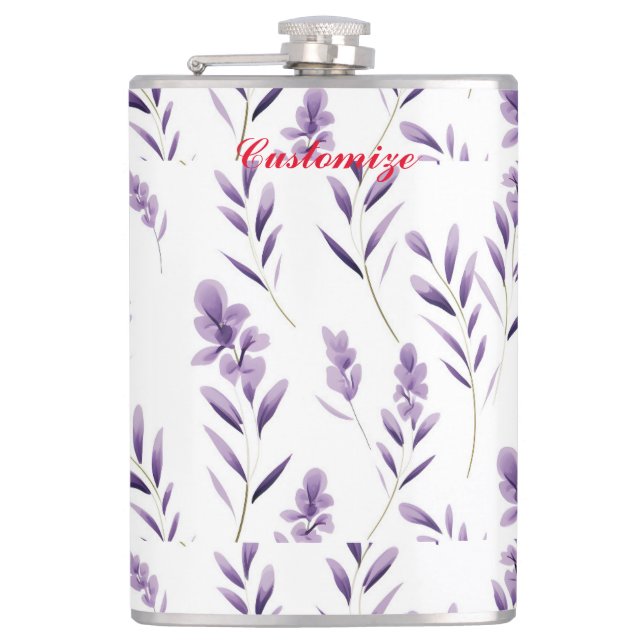 Lavender Flower Buds  Thunder_Cove  Flask (Front)