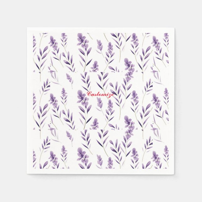 Lavender Flower Buds  Thunder_Cove  Napkins (Front)