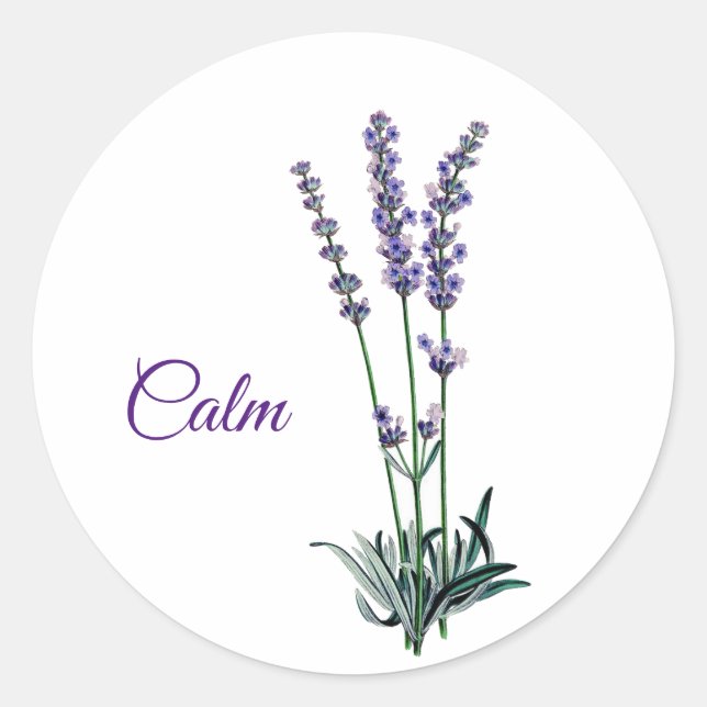 Lavender Flower Calm Sticker (Front)