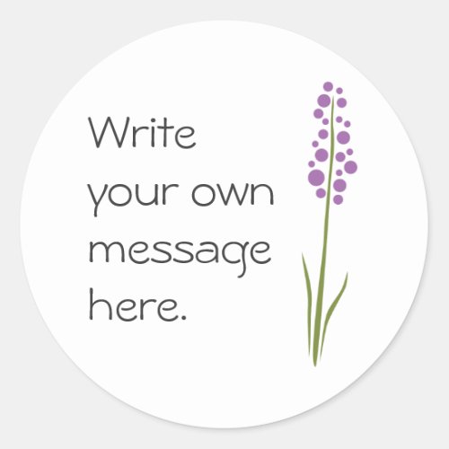 Lavender Flower Classic Round Sticker