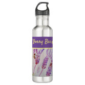 Stainless Steel Water Bottle with Purple Bee Logo – Purple Bee