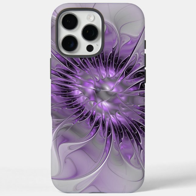 Lavender Flower Dream Modern Abstract Fractal Art Case-Mate iPhone Case (Back)