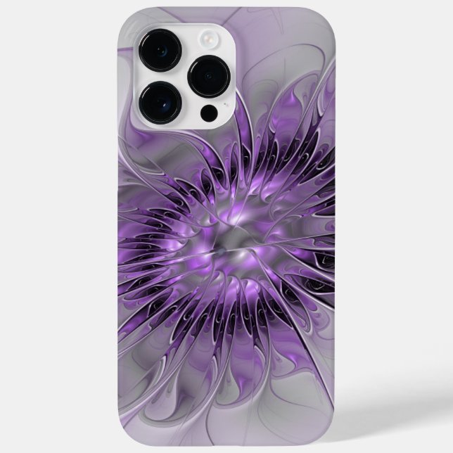 Lavender Flower Dream Modern Abstract Fractal Art Case-Mate iPhone Case (Back)