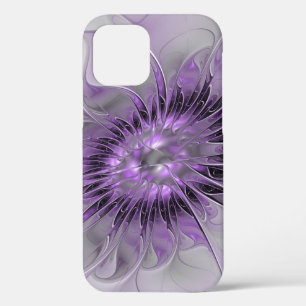 Lavender Flower Dream Modern Abstract Fractal Art iPhone 12 Case