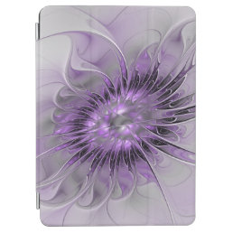 Lavender Flower Dream Modern Abstract Fractal Art iPad Air Cover