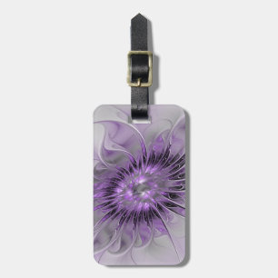 Lavender Flower Dream Modern Abstract Fractal Art Luggage Tag
