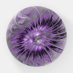 Lavender Flower Dream Modern Abstract Fractal Art Paperweight