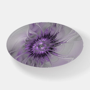 Lavender Flower Dream Modern Abstract Fractal Art Paperweight