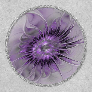 Lavender Flower Dream Modern Abstract Fractal Art Patch