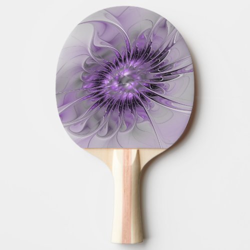 Lavender Flower Dream Modern Abstract Fractal Art Ping Pong Paddle