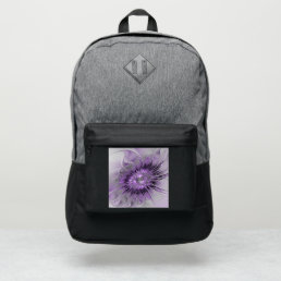 Lavender Flower Dream Modern Abstract Fractal Art Port Authority&#174; Backpack