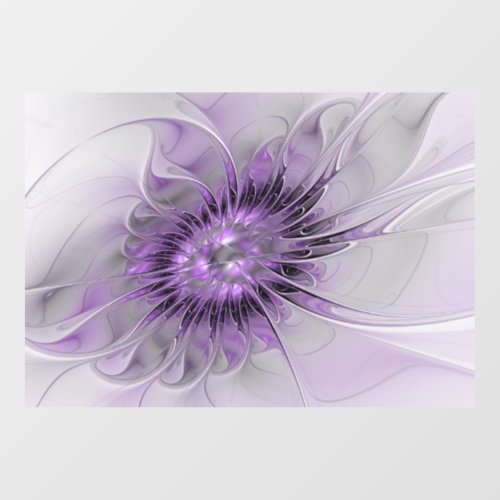 Lavender Flower Dream Modern Abstract Fractal Art Window Cling