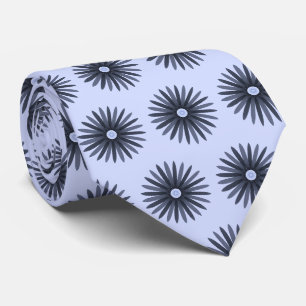Lavender Flower Graphic Pattern Neck Tie