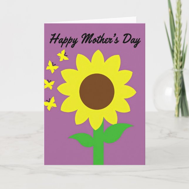 Lavender Flower Hello Card (Front)