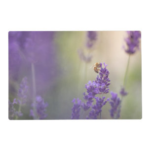 Lavender Flower Honeybee Nature Photo Placemat