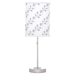 Lavender Flower Pattern Desk / Table Lamp