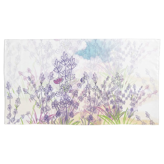 Lavender flower pillow case (Front)