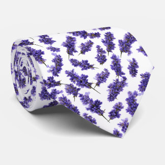 Lavender Flower Seamless Pattern Neck Tie
