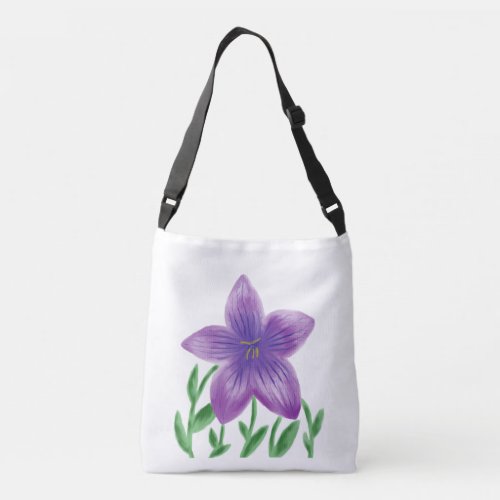 Lavender flower Watercolour Crossbody Bag