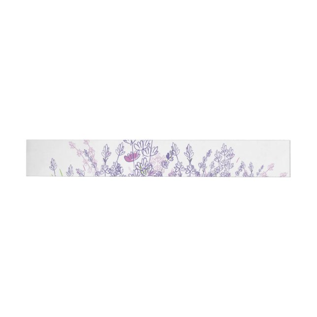 Lavender flower wrap around label (Individual)