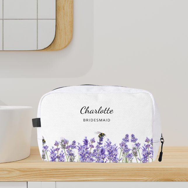 Lavender flowers bees bridesmaid dopp kit (Creator Uploaded)
