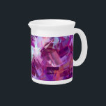 LAVENDER FLOWERS BEVERAGE PITCHER<br><div class="desc">An impressionist design of lavender flowers and blue sky.</div>