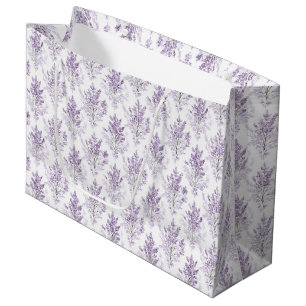 Lavender Flowers Birthday Large Gift Bag
