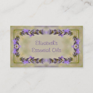 Lavender flowers border business card